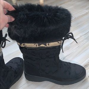 Coach Lorna Fur Boots 9.5